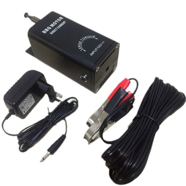 Žar z električnim motorjem in vrvico za sponke