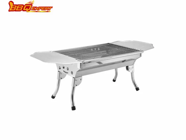 BBQEXPERT Prenosni mini žar za žar, zunanji S/S, majhen žar na oglje